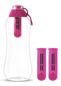 Butelka filtrująca wodę Dafi 0,7 L + 2 filtry - Różowy - opinie w konesso.pl