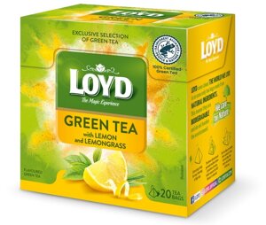 Herbata zielona Loyd Green Lemon & Lemongras 20x1,5g - opinie w konesso.pl