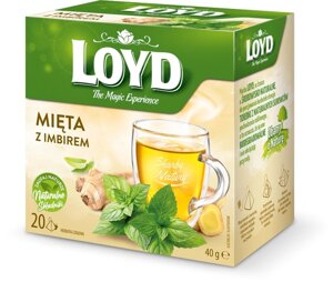Herbata ziołowo-owocowa Loyd Mięta z imbirem 20x2g - opinie w konesso.pl