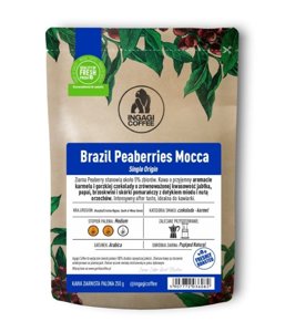 Kawa ziarnista Ingagi Coffee Brazil Peaberries Mocca 250g - opinie w konesso.pl