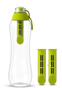 Butelka filtrująca wodę Dafi 0,7 L + 2 filtry - Limonkowy - opinie w konesso.pl