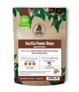Kawa ziarnista Ingagi Coffee Gorilla Power Bean 250g - opinie w konesso.pl