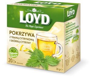 Herbata ziołowo-owocowa Loyd Pokrzywa z  cytryną 20x2g - opinie w konesso.pl